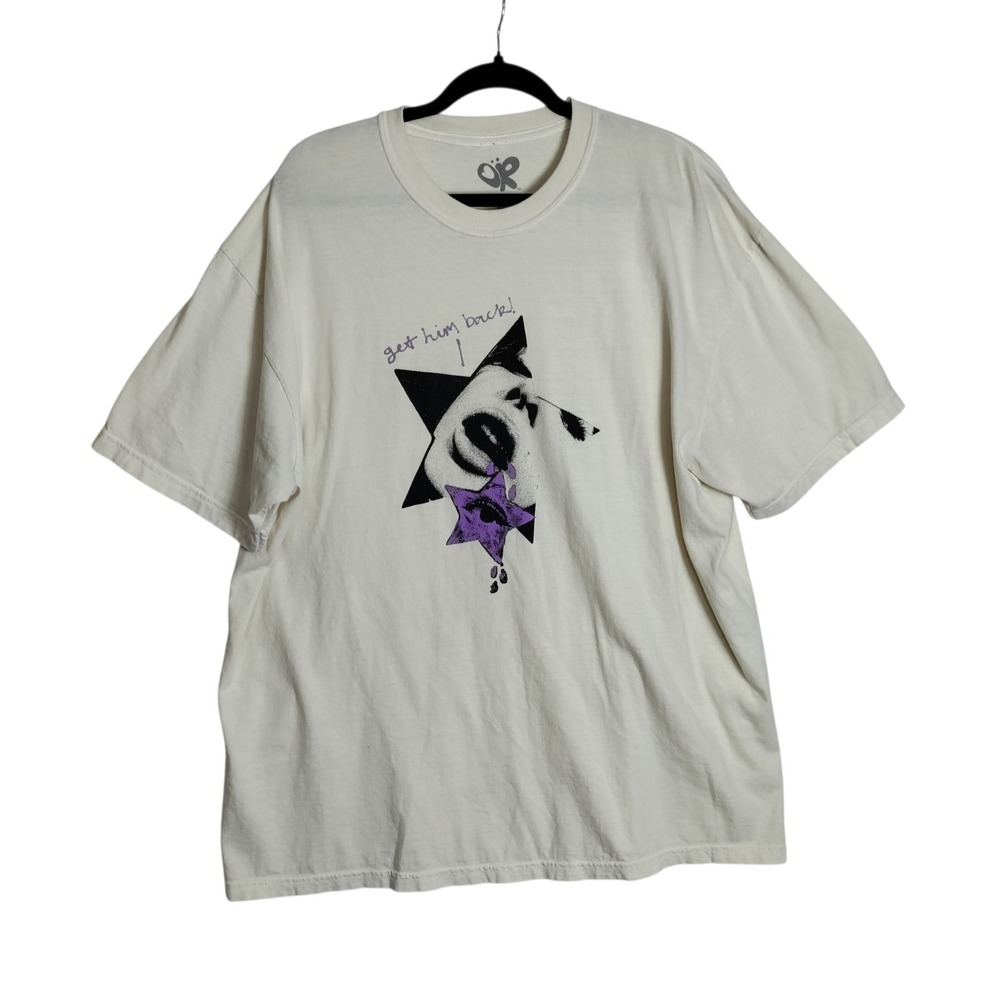 Olivia Rodrigo Guts World Tour 2024 Get Him Back T-Shirt Cream XXL